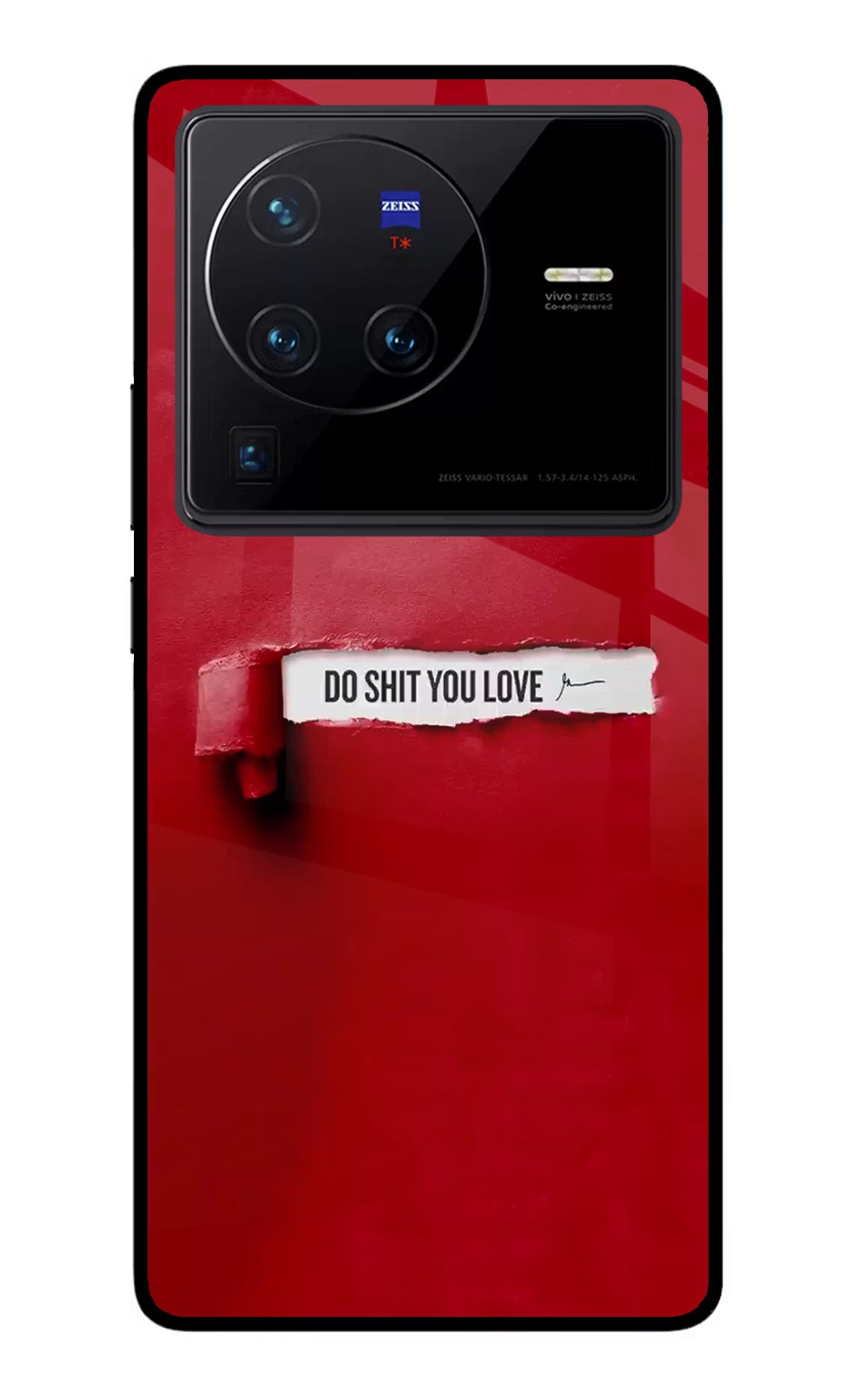 Do Shit You Love Vivo X80 Pro Glass Case Back Cover by Casekaro