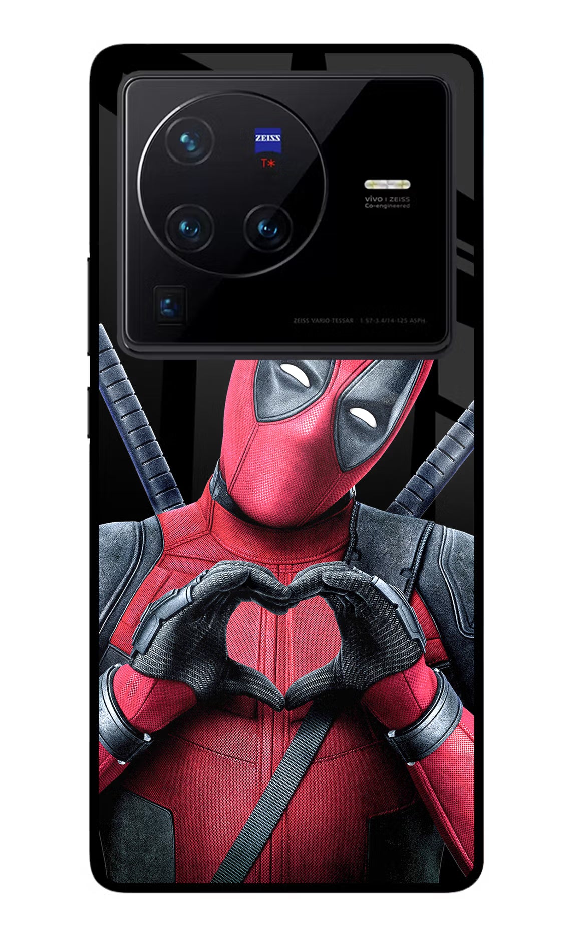 Deadpool Vivo X80 Pro Glass Case Back Cover by Casekaro