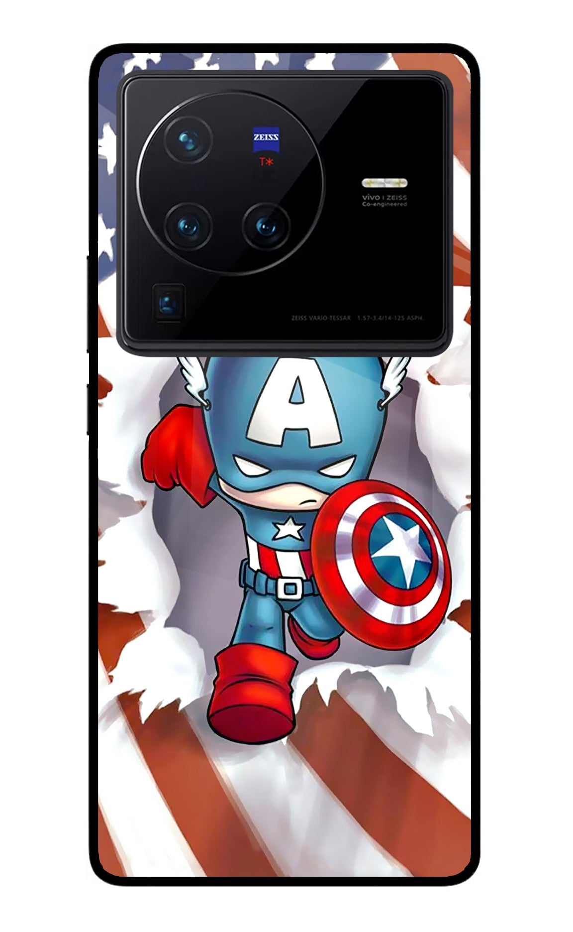 Captain America Vivo X80 Pro Glass Case