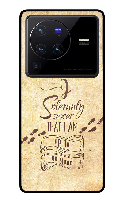 I Solemnly swear that i up to no good Vivo X80 Pro Glass Case