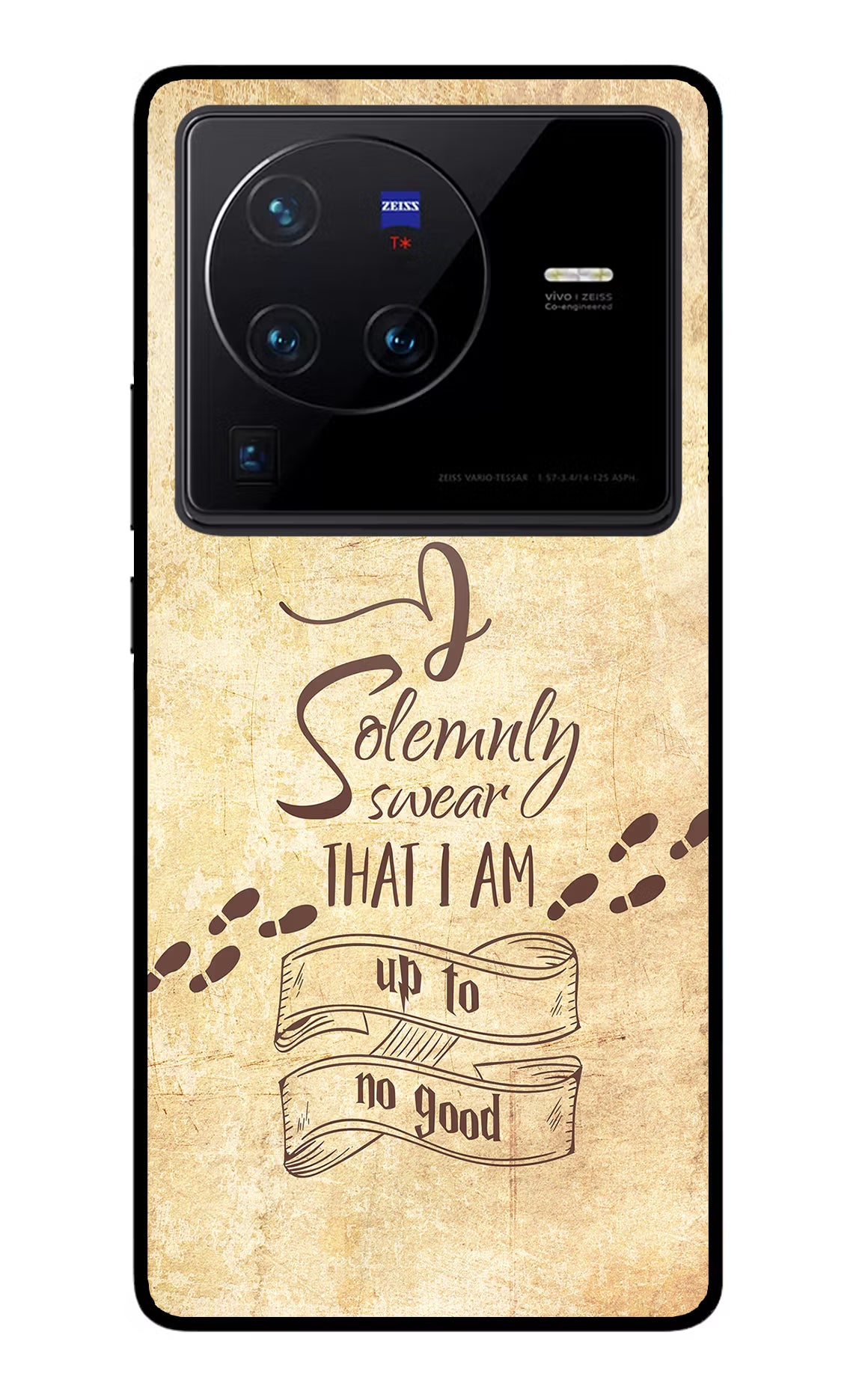 I Solemnly swear that i up to no good Vivo X80 Pro Glass Case Back Cover by Casekaro