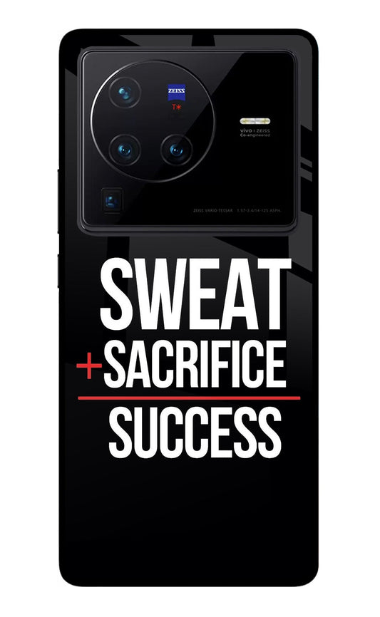 Sweat Sacrifice Success Vivo X80 Pro Glass Case