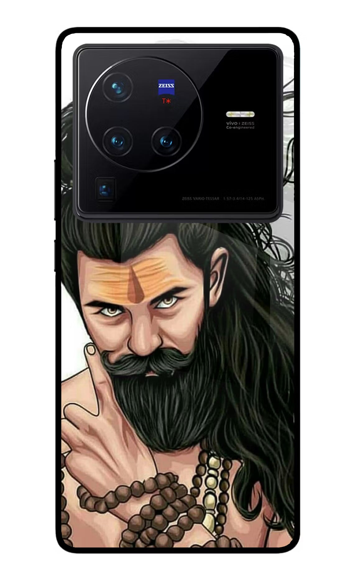 Mahadev Vivo X80 Pro Glass Case Back Cover by Casekaro