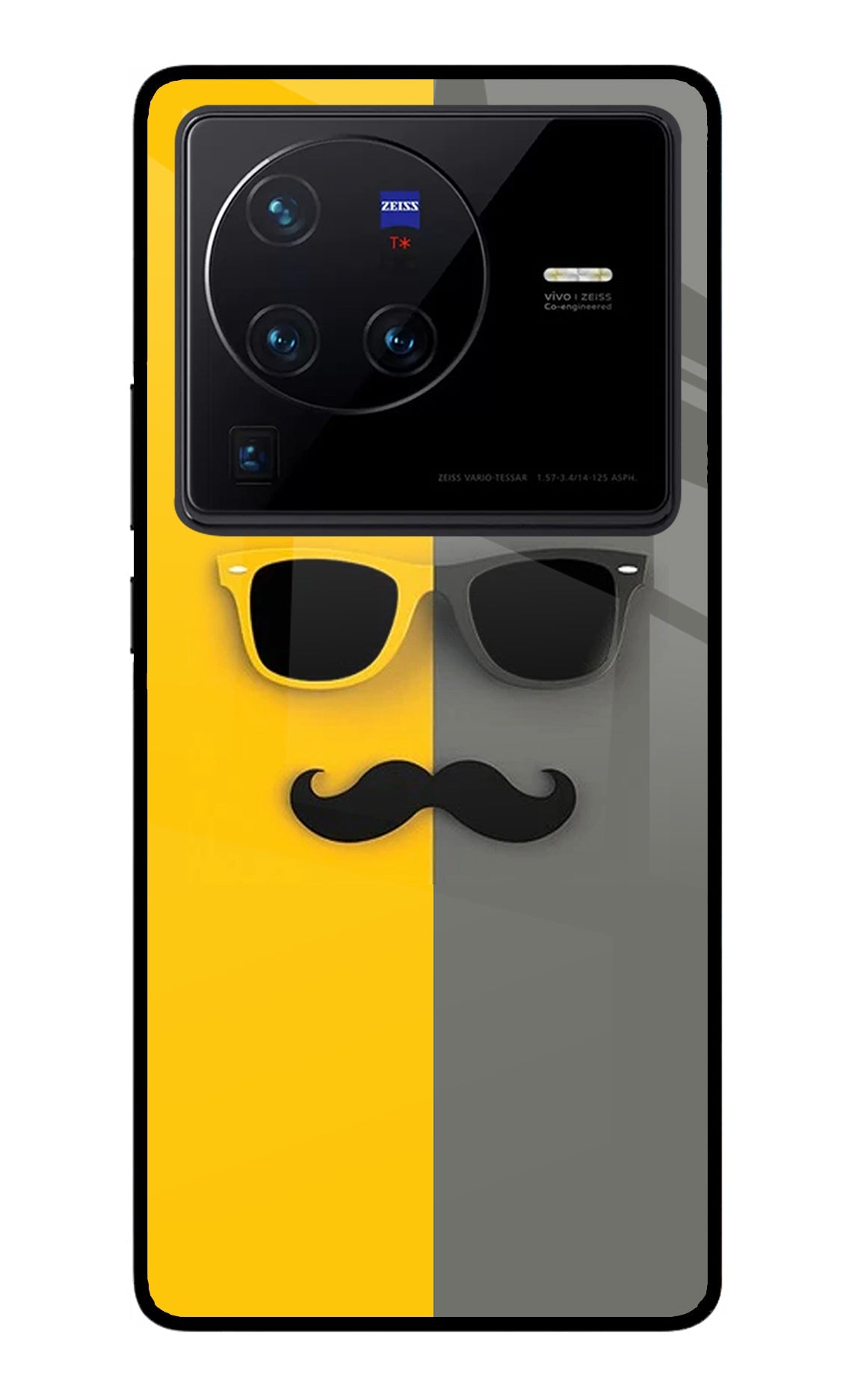 Sunglasses with Mustache Vivo X80 Pro Back Cover