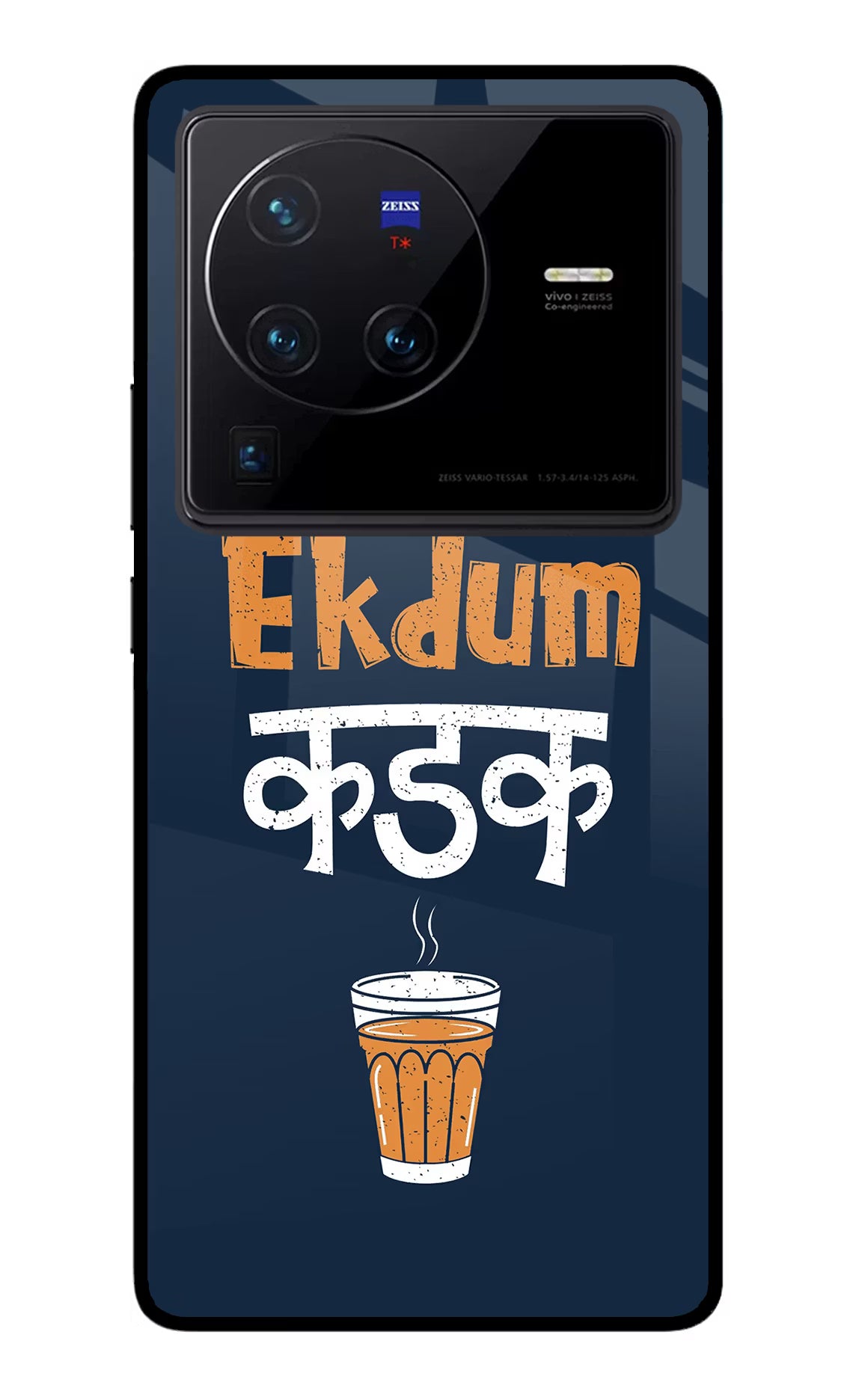 Ekdum Kadak Chai Vivo X80 Pro Glass Case Back Cover by Casekaro