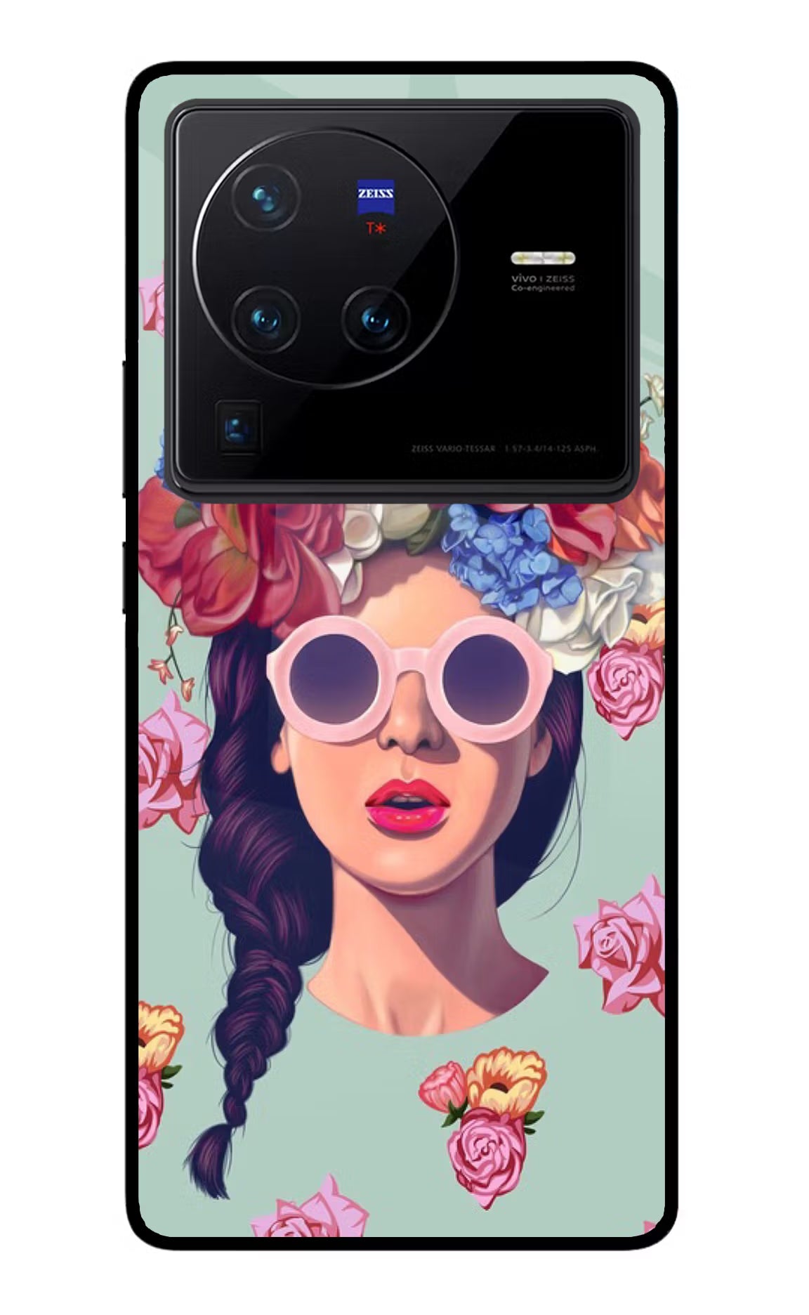 Pretty Girl Vivo X80 Pro Glass Case Back Cover by Casekaro