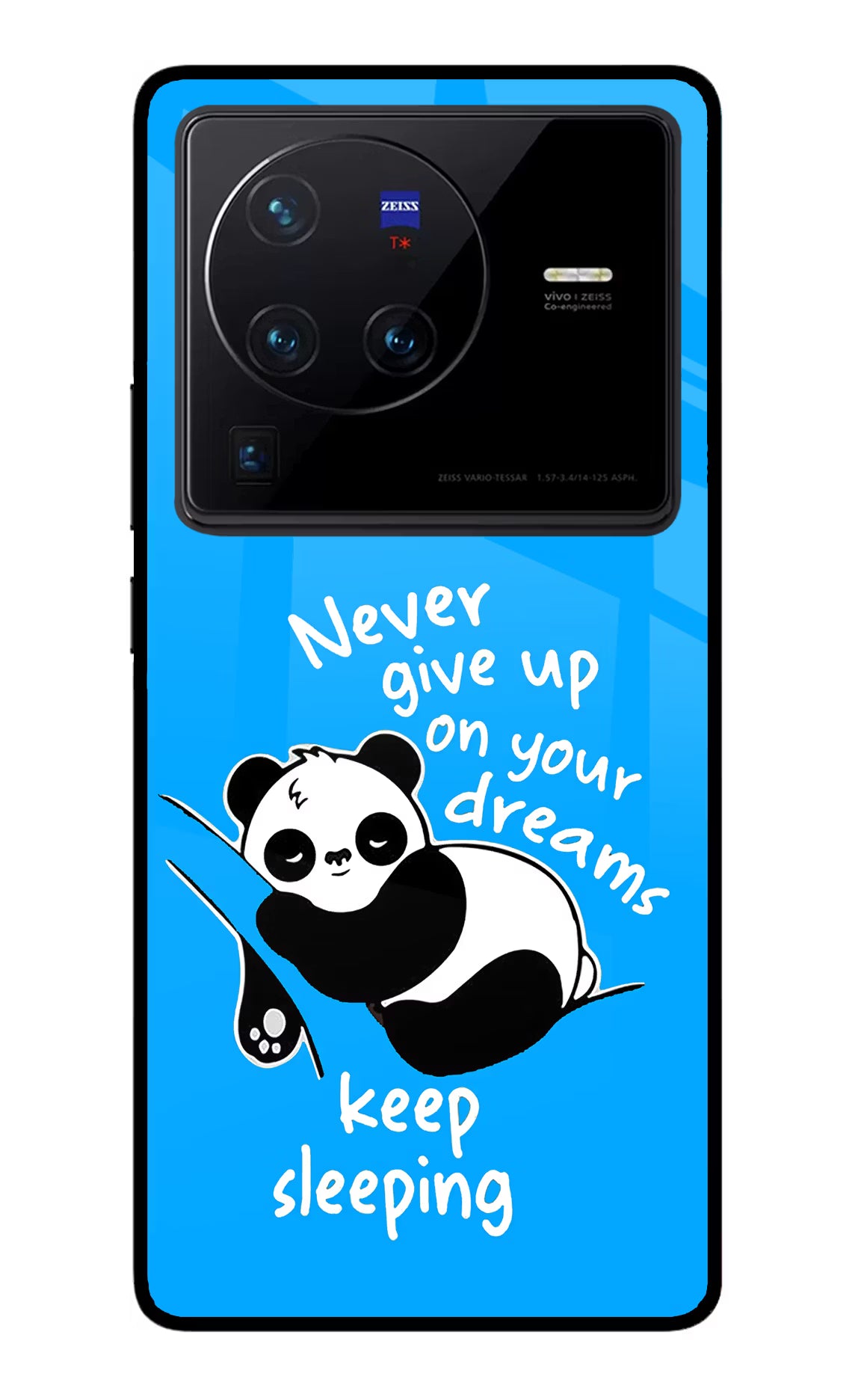 Keep Sleeping Vivo X80 Pro Glass Case Back Cover by Casekaro