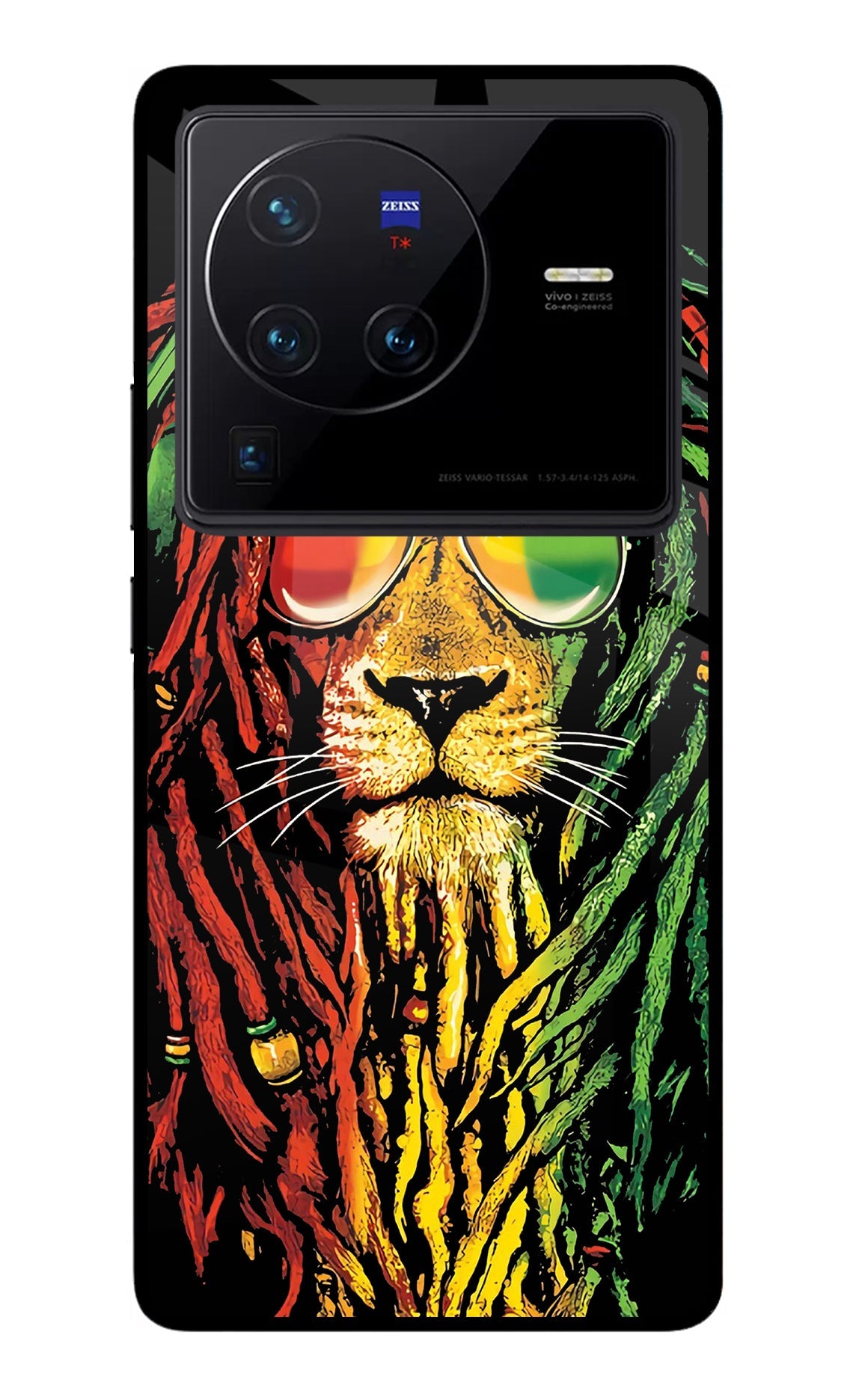 Rasta Lion Vivo X80 Pro Glass Case