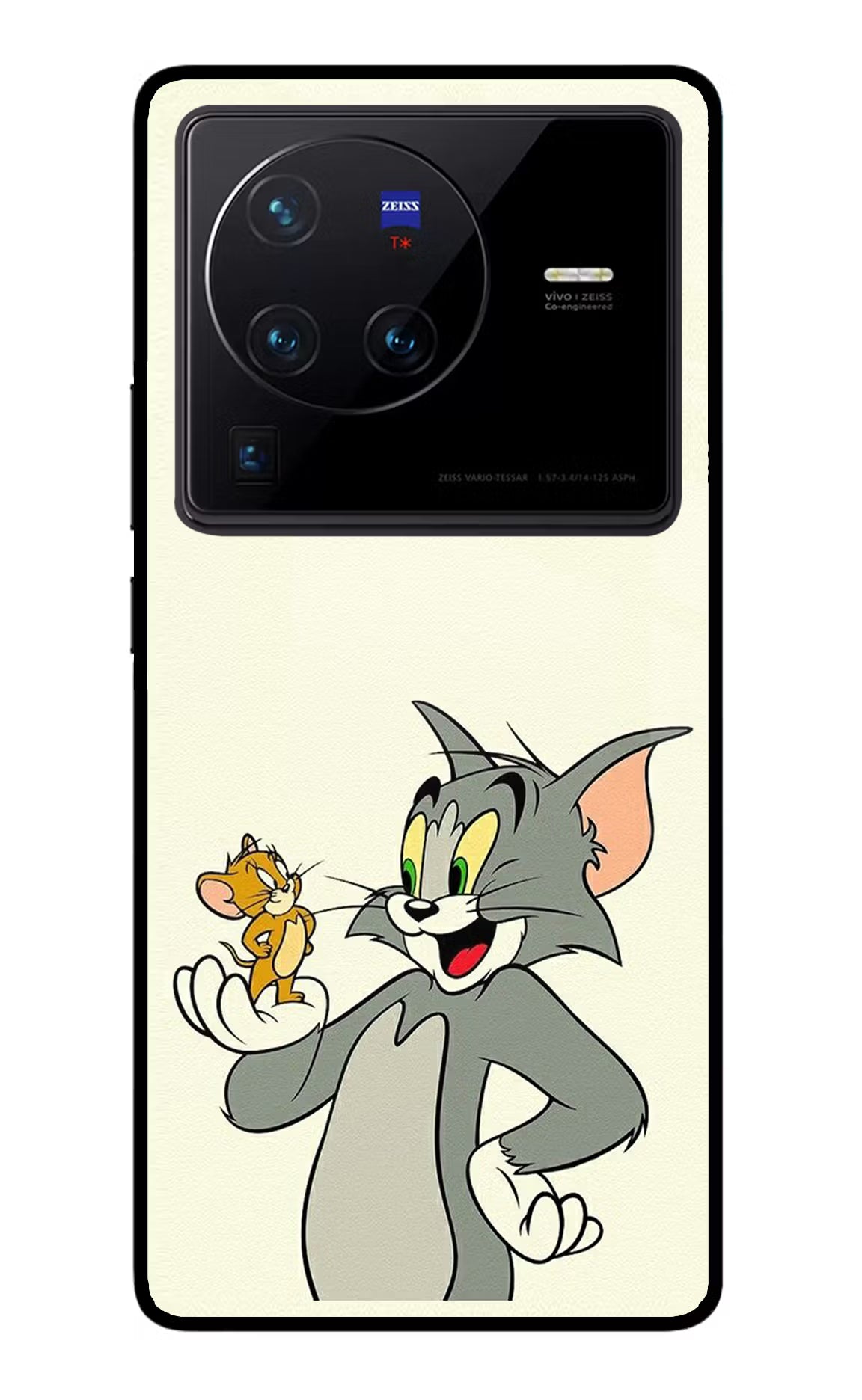 Tom & Jerry Vivo X80 Pro Glass Case Back Cover by Casekaro