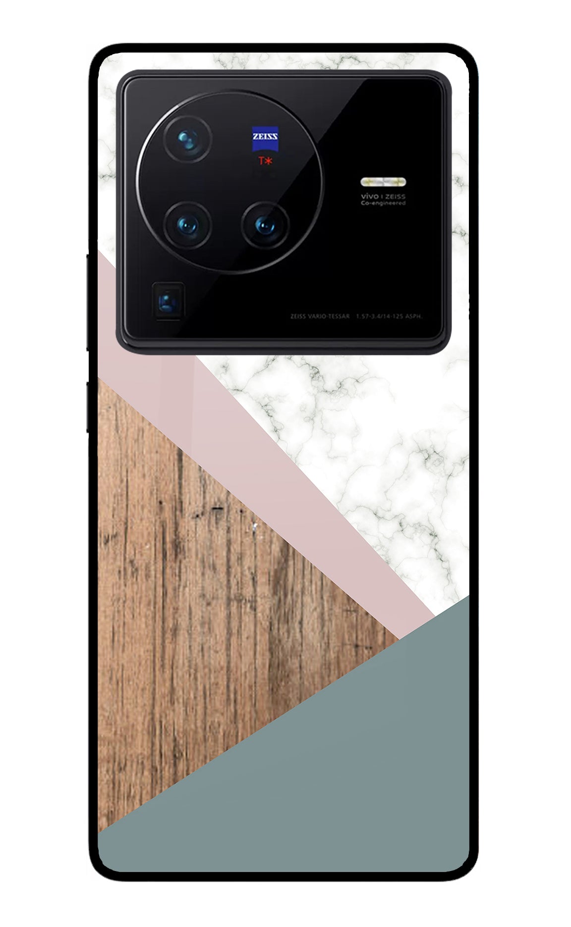 Marble wood Abstract Vivo X80 Pro Glass Case