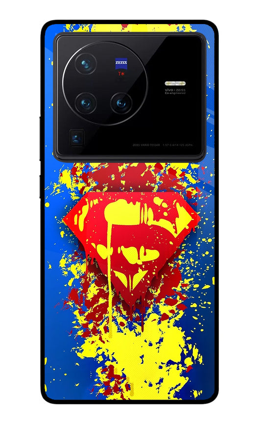 Superman logo Vivo X80 Pro Glass Case