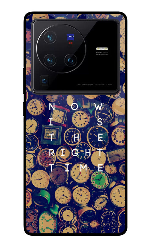 Now is the Right Time Quote Vivo X80 Pro Glass Case