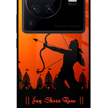 Lord Ram - 4 Vivo X80 Pro Glass Case Back Cover by Casekaro