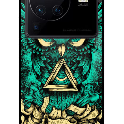 Green Owl Vivo X80 Pro Glass Case