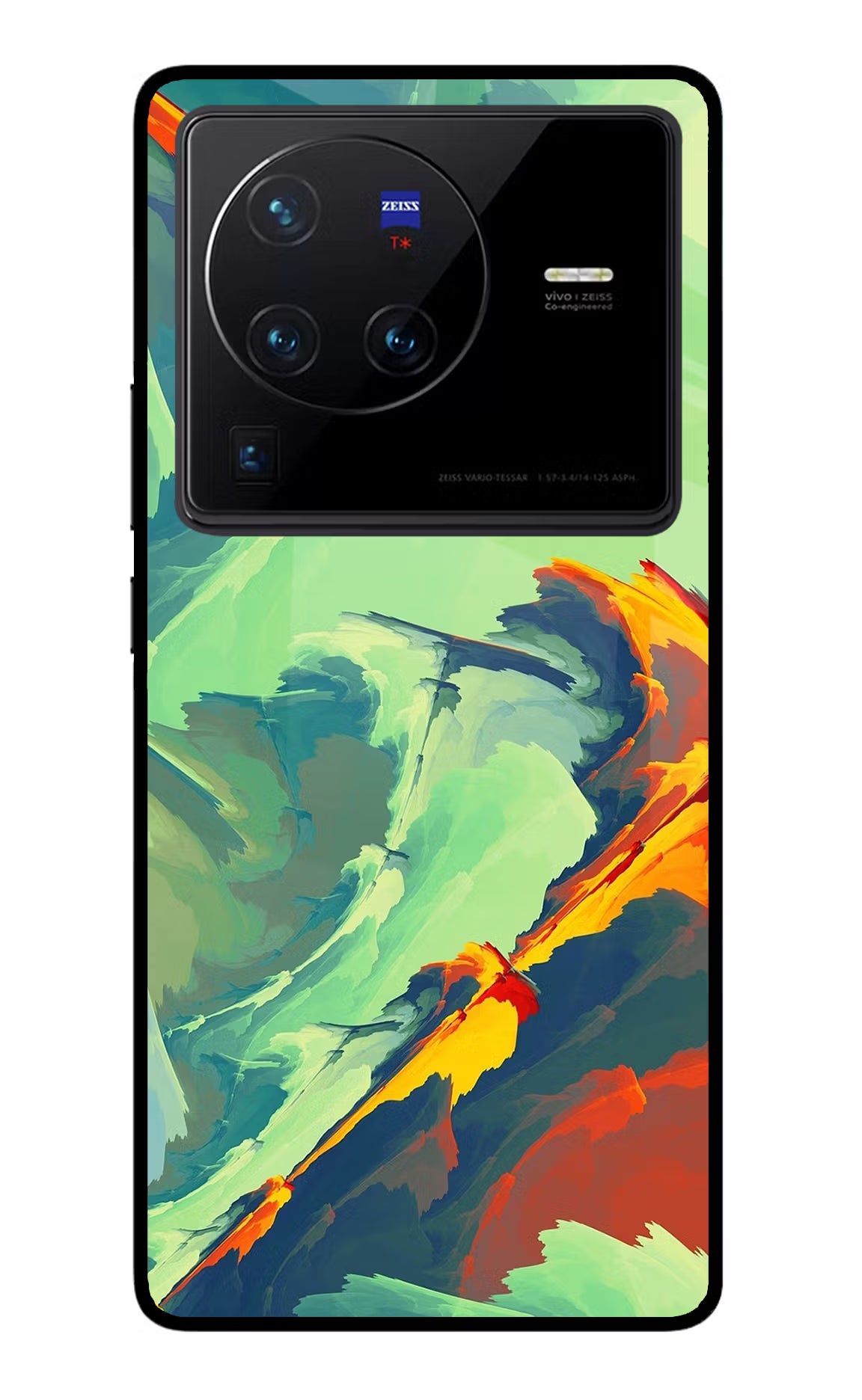 Paint Art Vivo X80 Pro Glass Case Back Cover by Casekaro