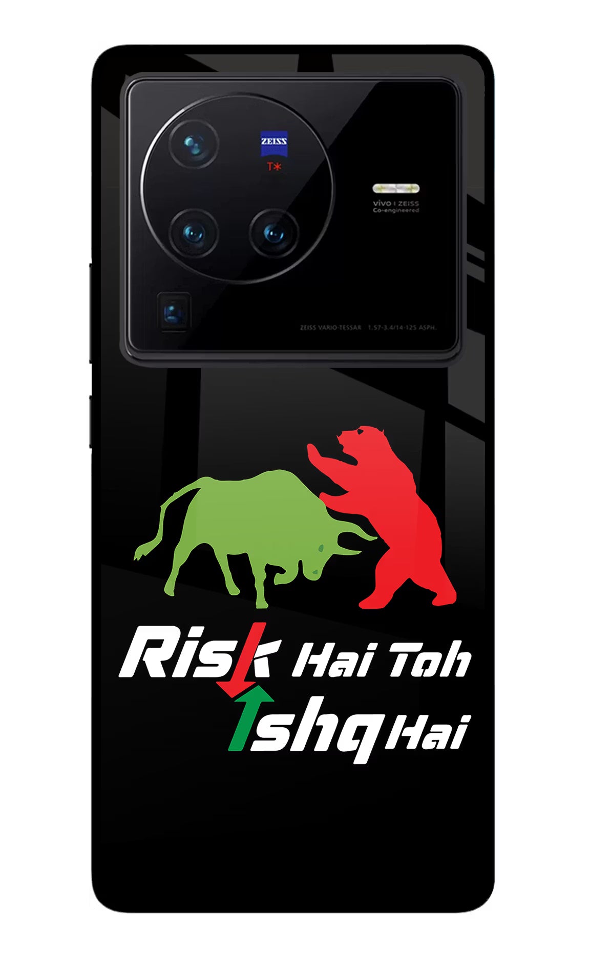 Risk Hai Toh Ishq Hai Vivo X80 Pro Glass Case Back Cover by Casekaro