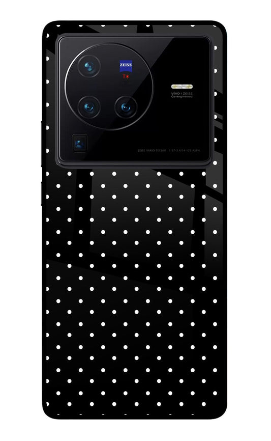 White Dots Vivo X80 Pro Glass Case