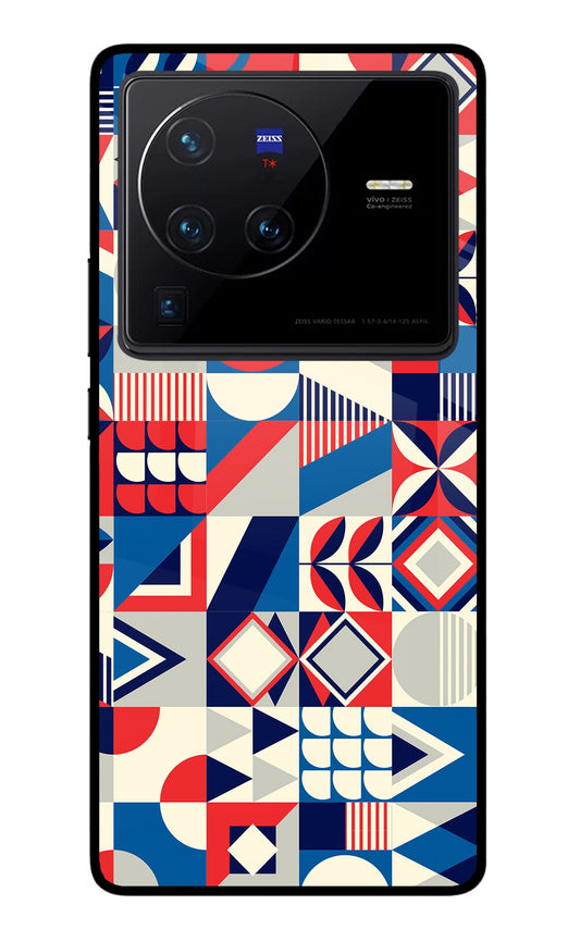 Colorful Pattern Vivo X80 Pro Glass Case