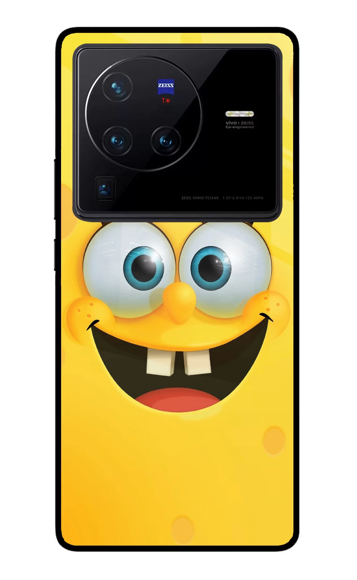 Sponge 1 Vivo X80 Pro Glass Case Back Cover by Casekaro
