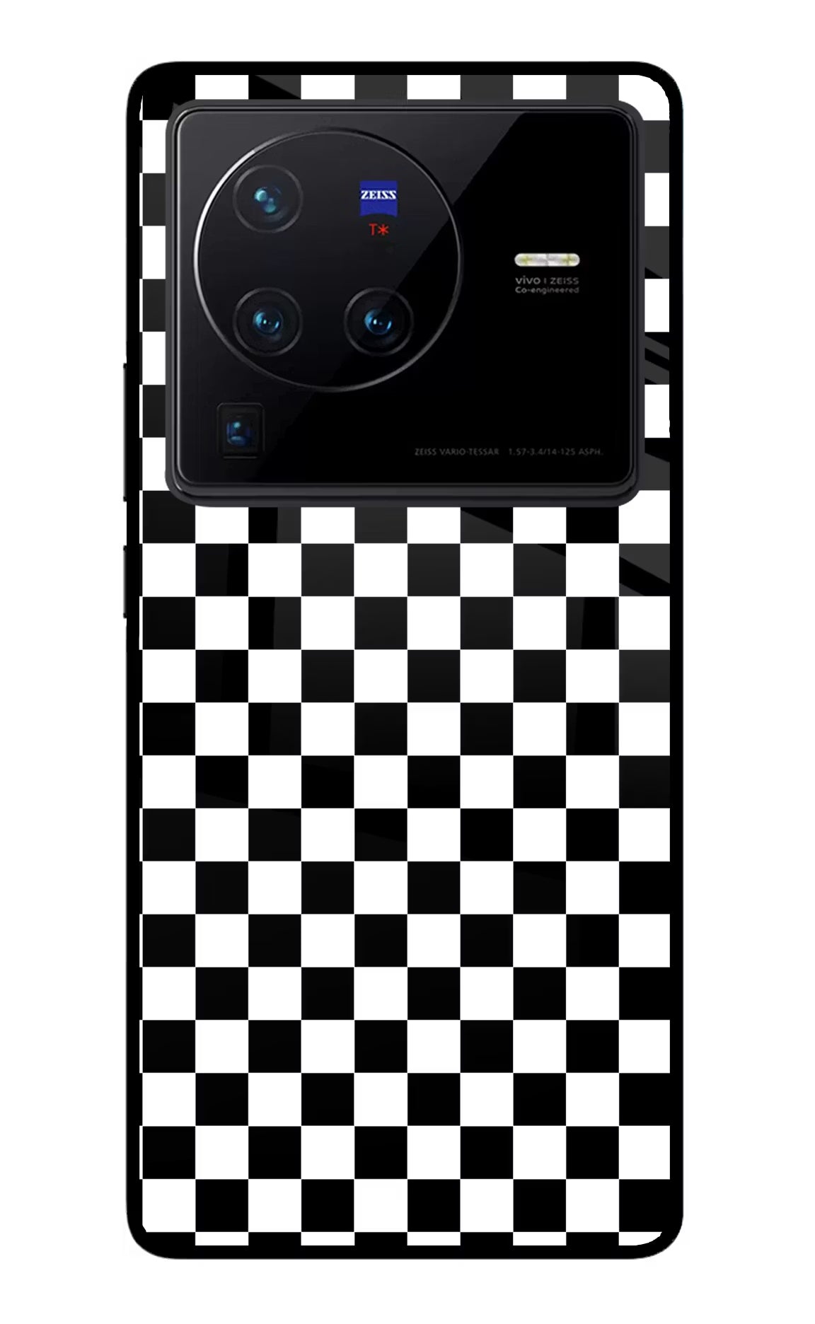 Chess Board Vivo X80 Pro Glass Case Back Cover by Casekaro