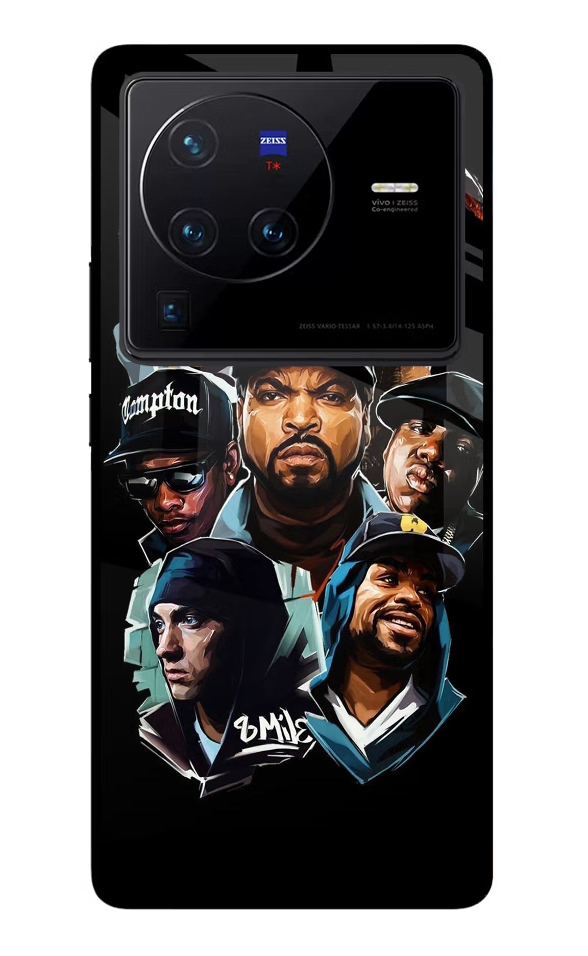 Rappers Vivo X80 Pro Glass Case Back Cover by Casekaro
