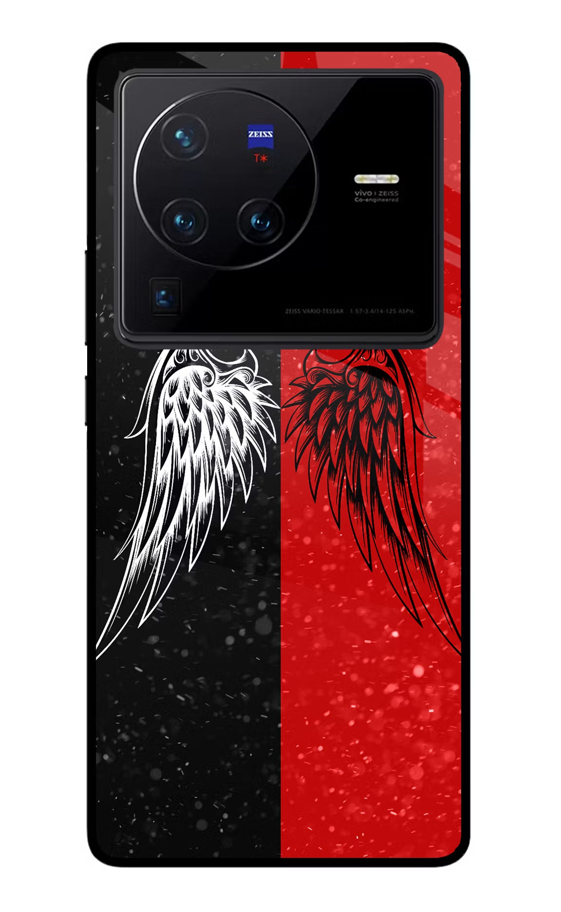 Wings Vivo X80 Pro Glass Case Back Cover by Casekaro