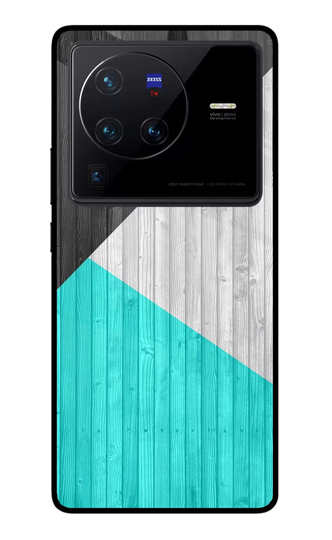 Wooden Abstract Vivo X80 Pro Glass Case Back Cover by Casekaro