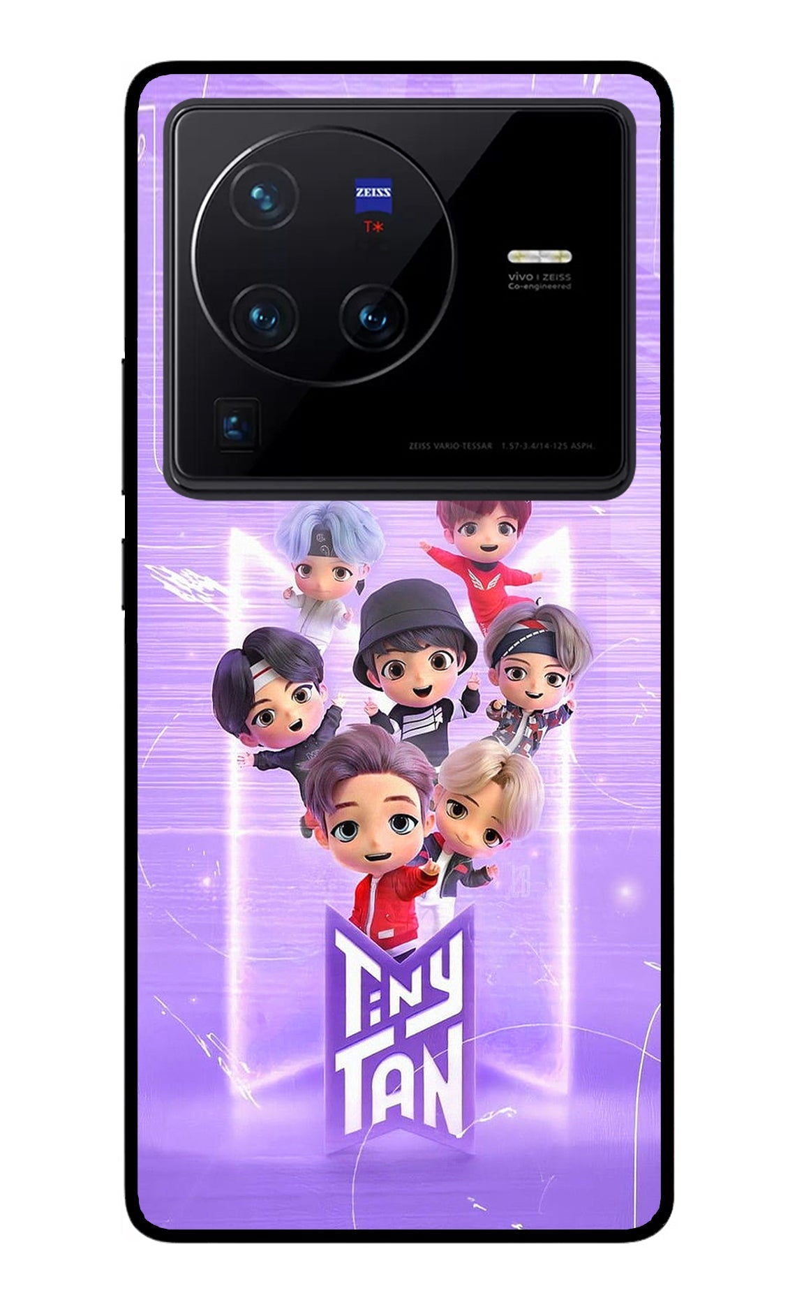 BTS Tiny Tan Vivo X80 Pro Glass Case
