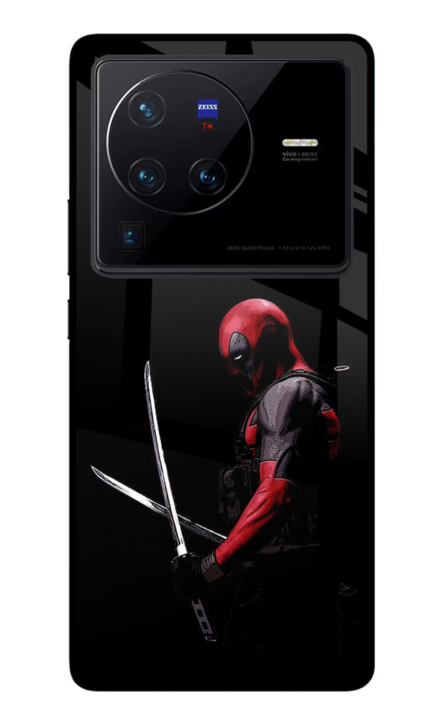 Deadpool Vivo X80 Pro Glass Case Back Cover by Casekaro