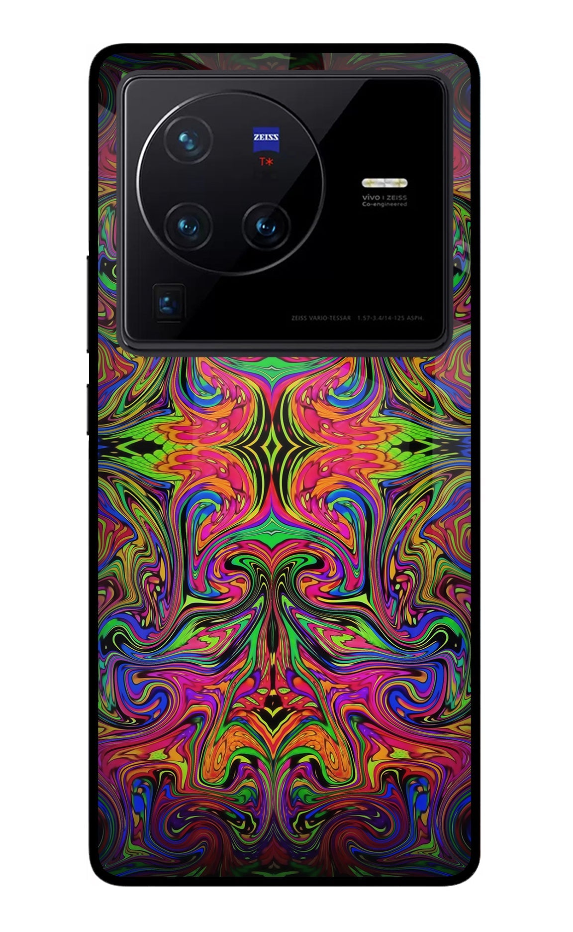 Psychedelic Art Vivo X80 Pro Glass Case