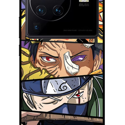 Naruto Character Vivo X80 Pro Glass Case Back Cover by Casekaro