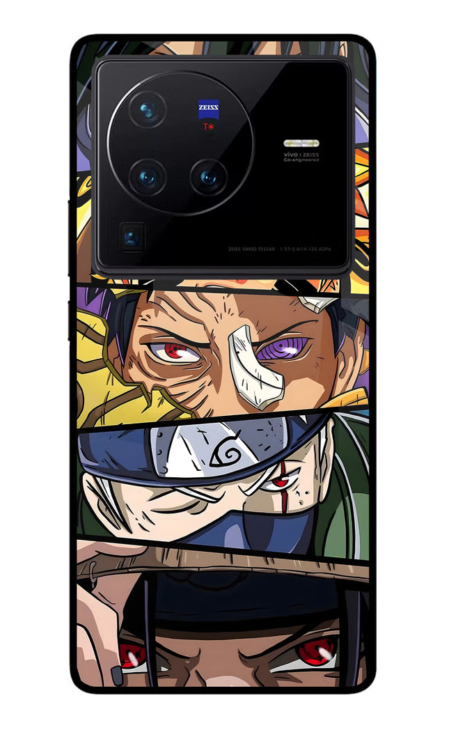 Naruto Character Vivo X80 Pro Glass Case Back Cover by Casekaro