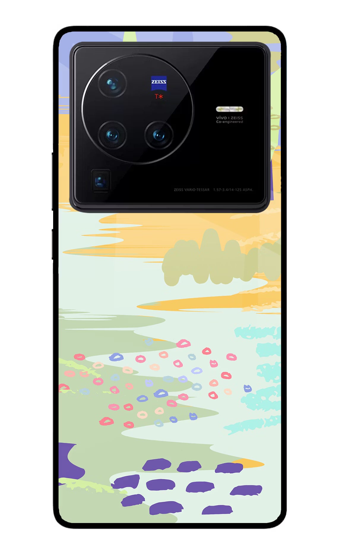 Scenery Vivo X80 Pro Glass Case Back Cover by Casekaro