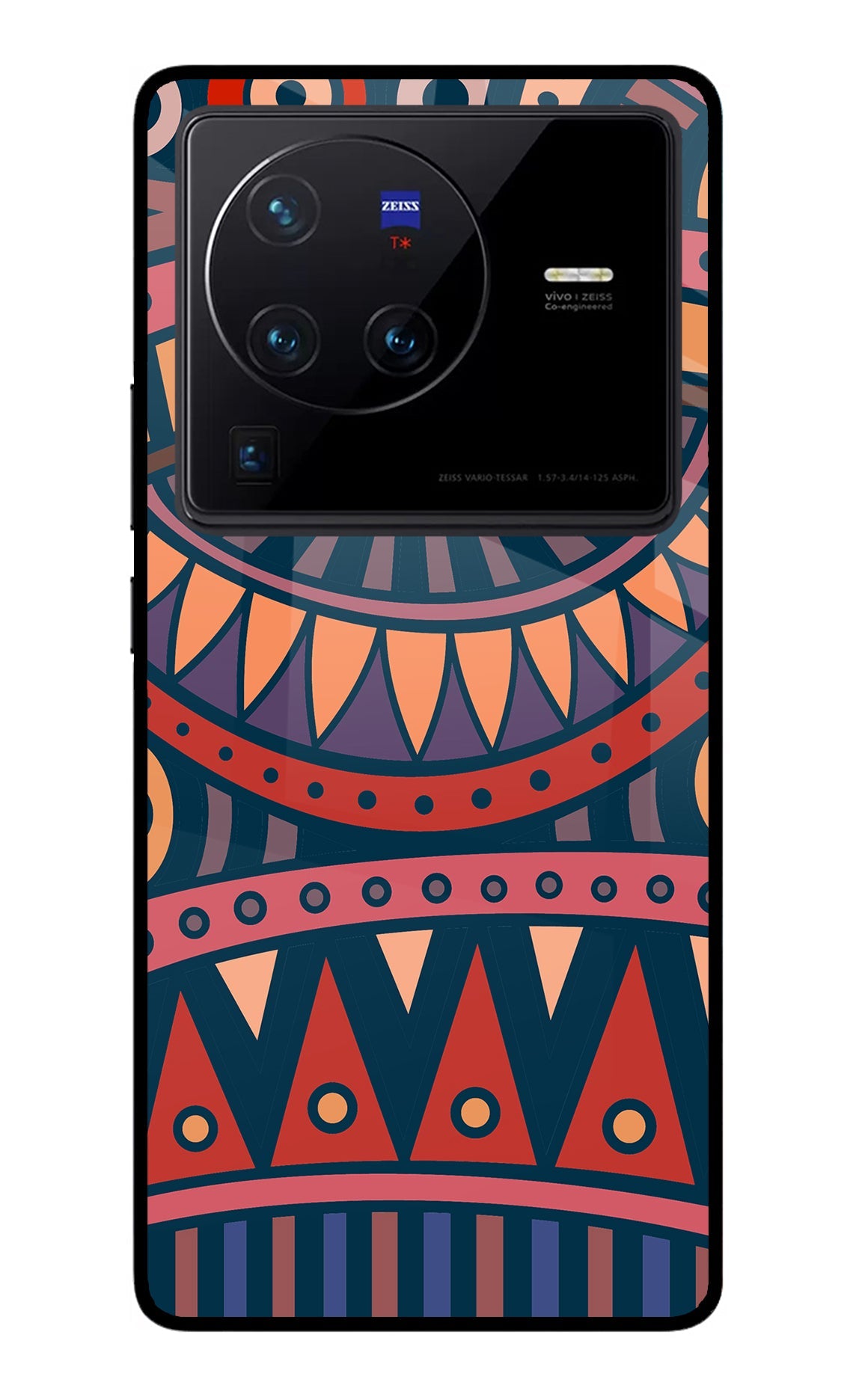 African Culture Design Vivo X80 Pro Glass Case