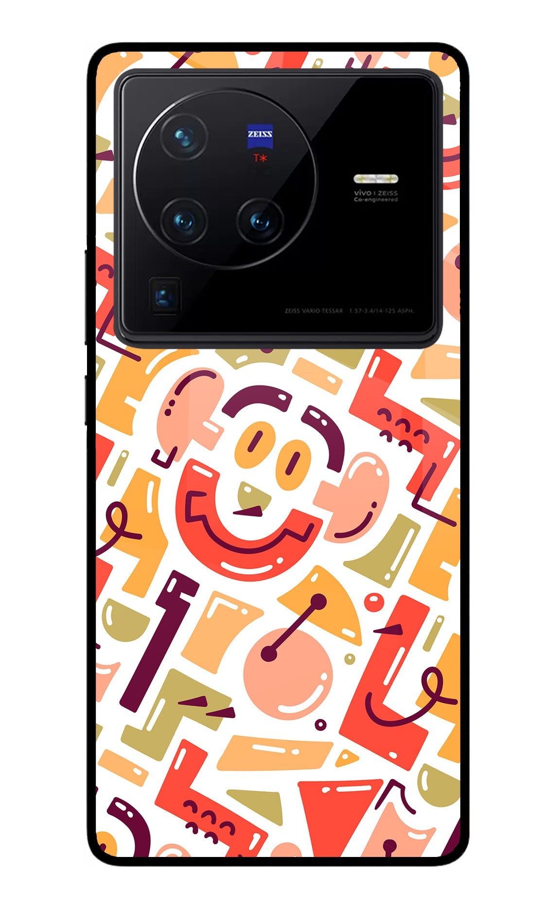 Doodle Pattern Vivo X80 Pro Back Cover