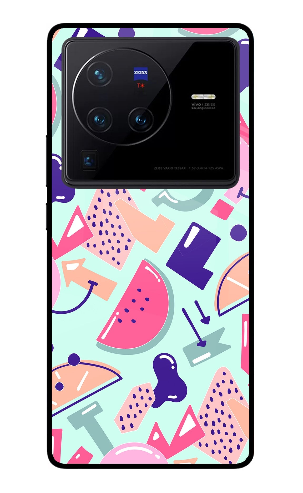 Doodle Pattern Vivo X80 Pro Back Cover