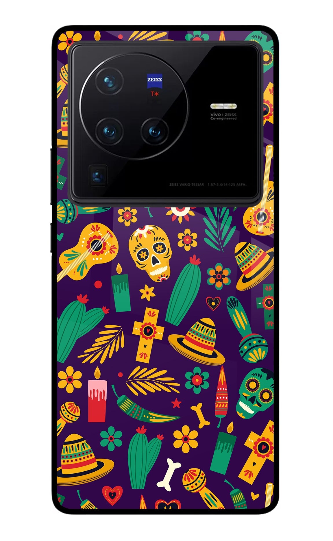 Mexican Artwork Vivo X80 Pro Glass Case