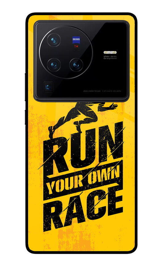 Run Your Own Race Vivo X80 Pro Glass Case
