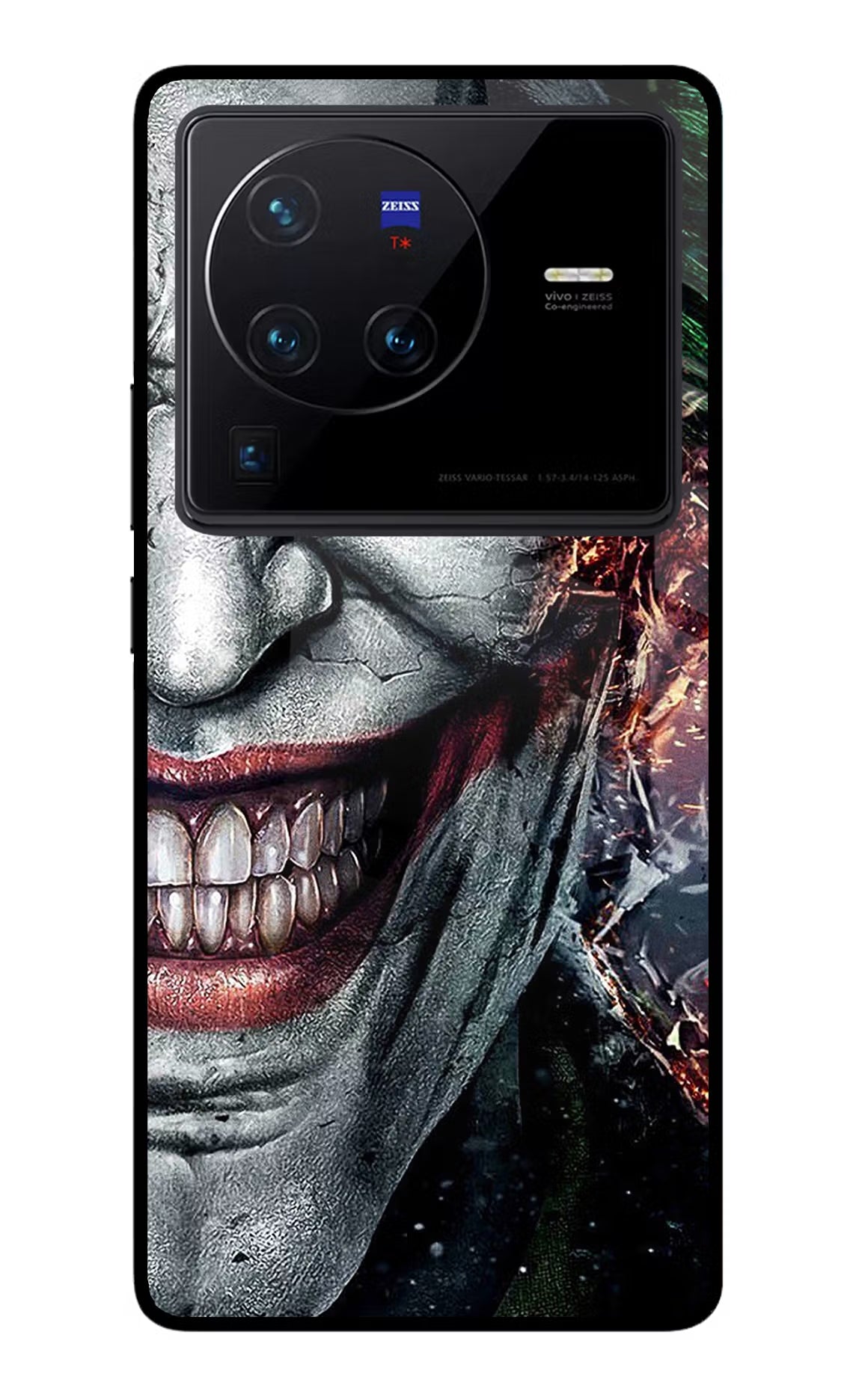 Joker Cam Vivo X80 Pro Glass Case Back Cover by Casekaro