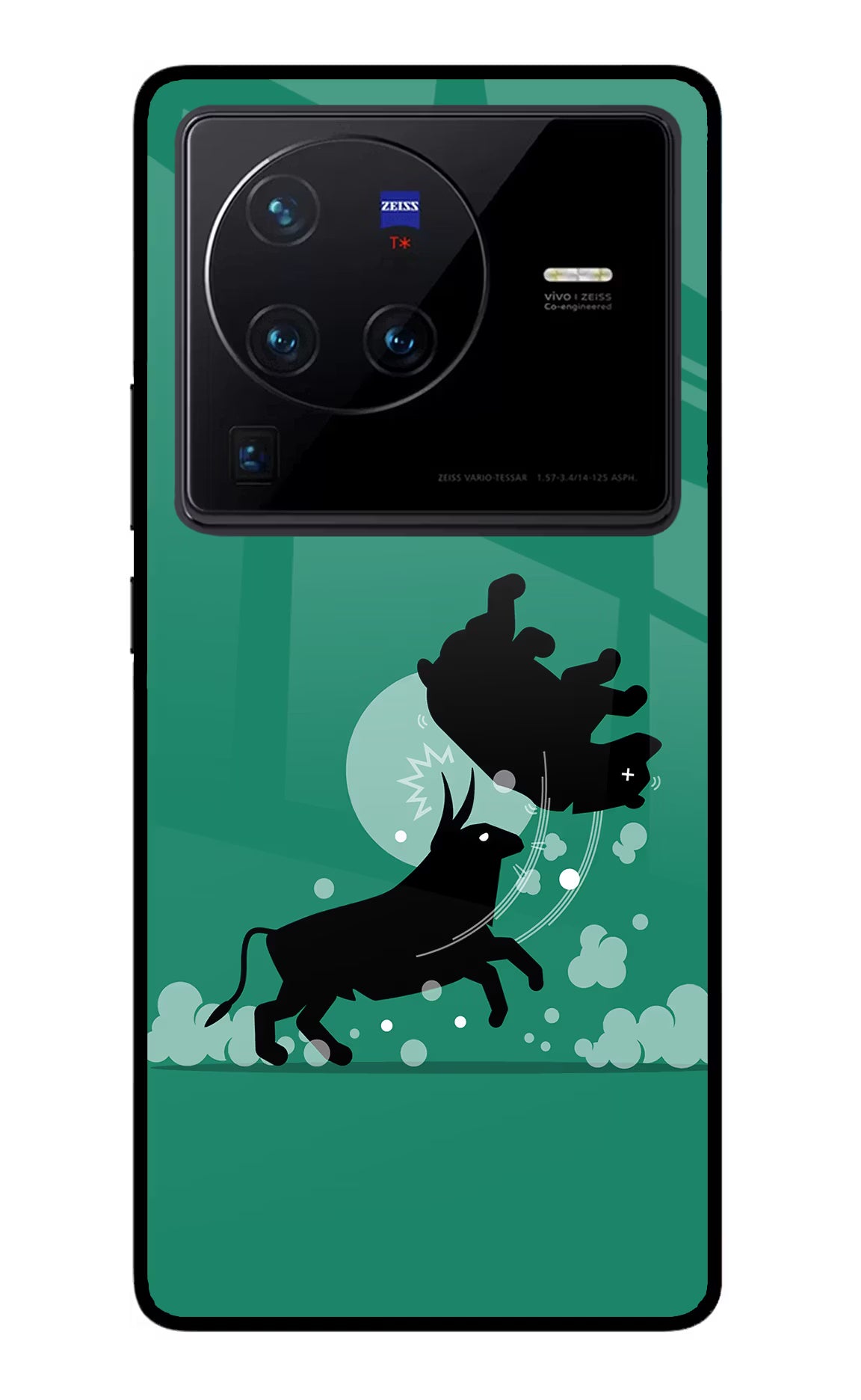 Bull Conqueror Vivo X80 Pro Glass Case