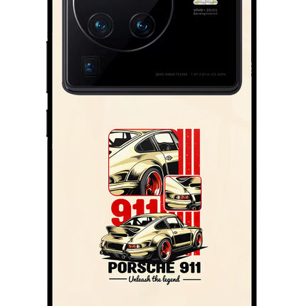Classic Porsche 911 Vivo X80 Pro Glass Case
