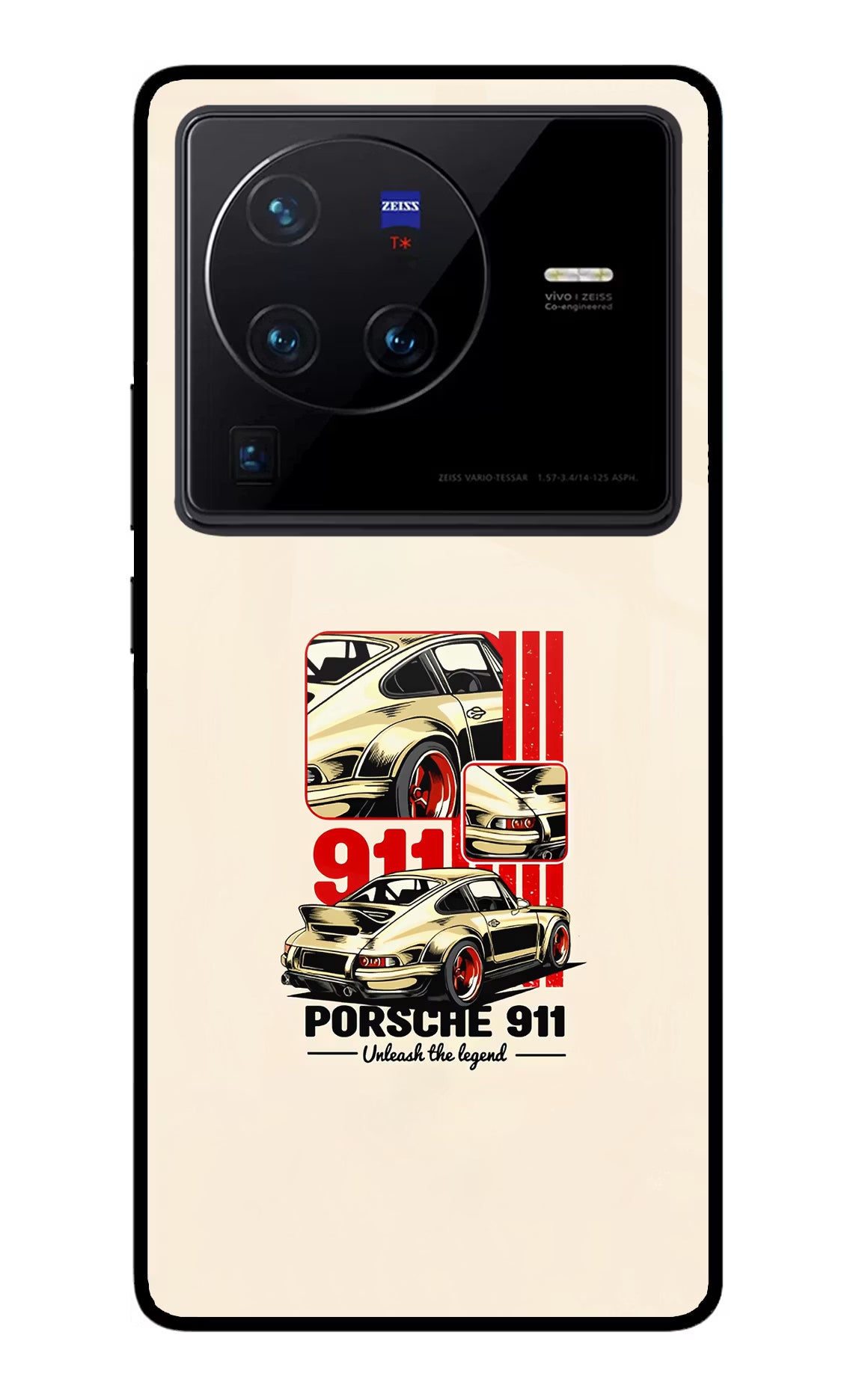 Classic Porsche 911 Vivo X80 Pro Glass Case