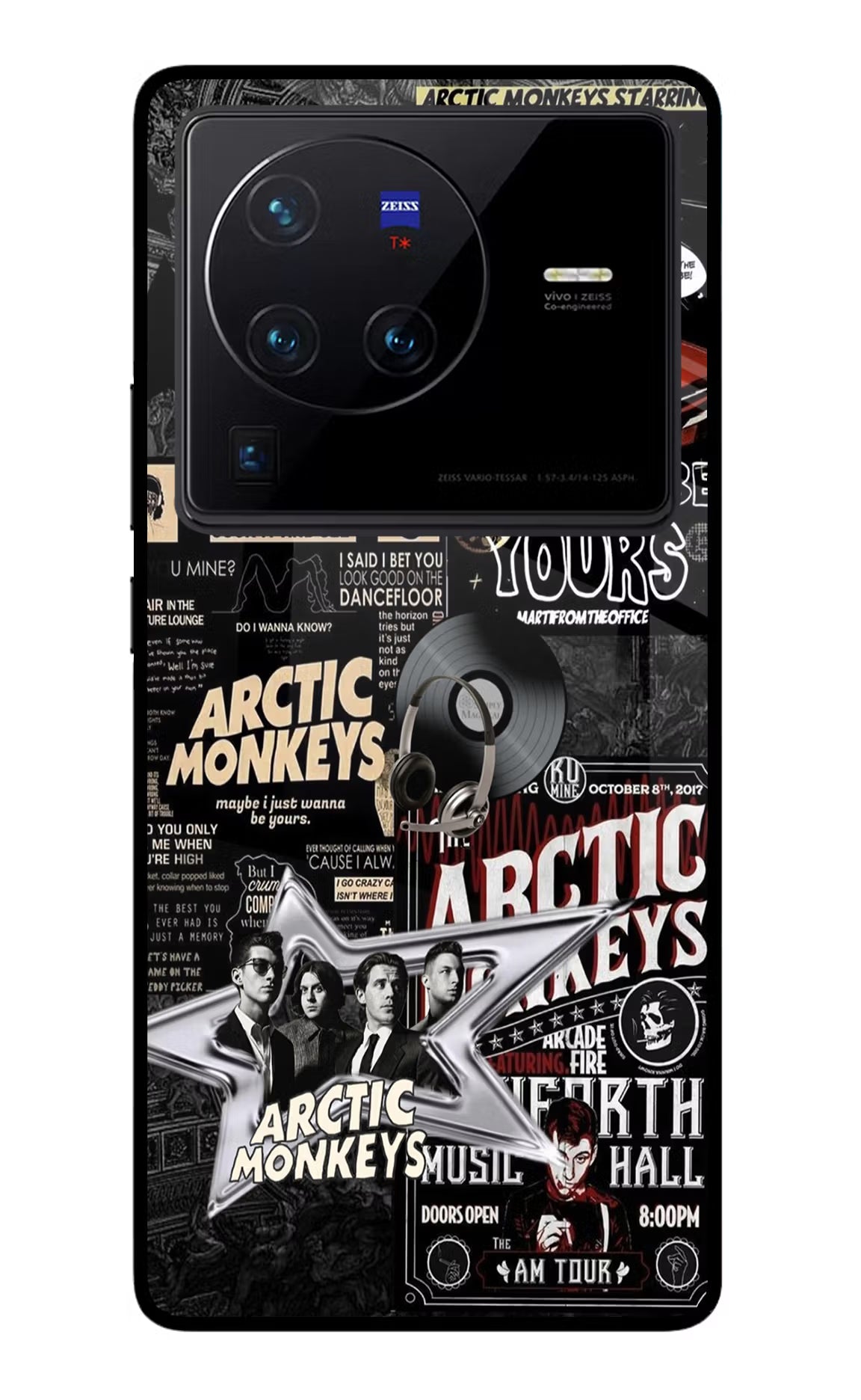 Arctic Monkeys Vivo X80 Pro Glass Case Back Cover by Casekaro