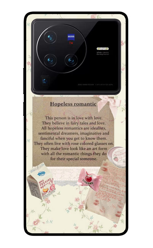 Hopeless Romantic Vivo X80 Pro Glass Case