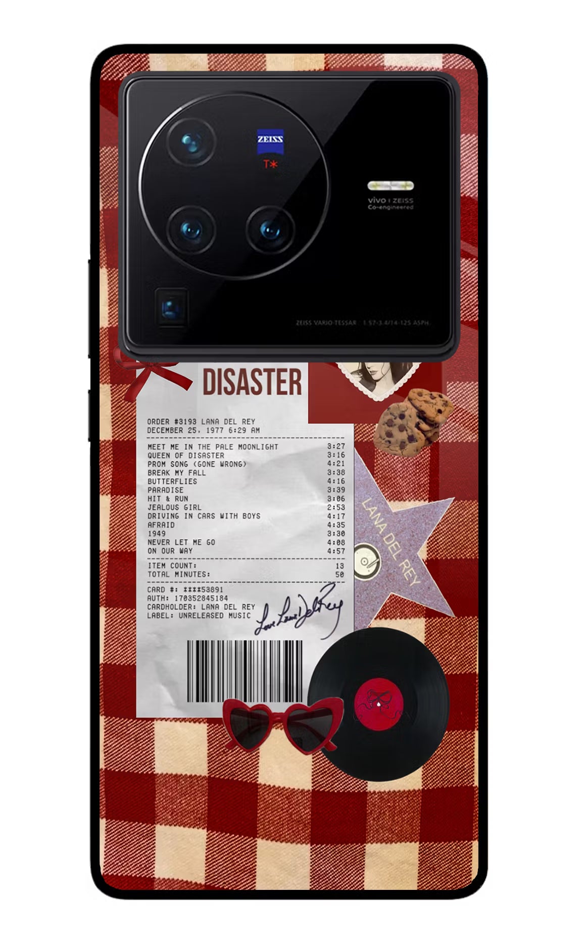 Queen of Disaster Vivo X80 Pro Glass Case Back Cover by Casekaro