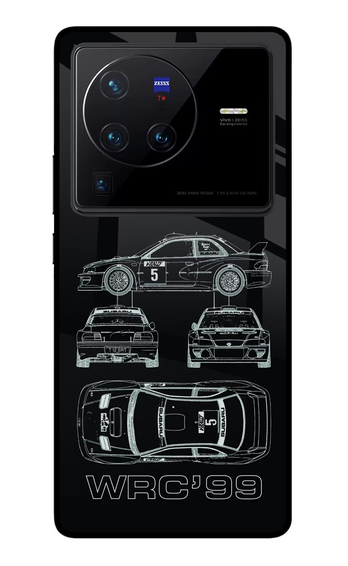 WRC'99 Vivo X80 Pro Glass Case