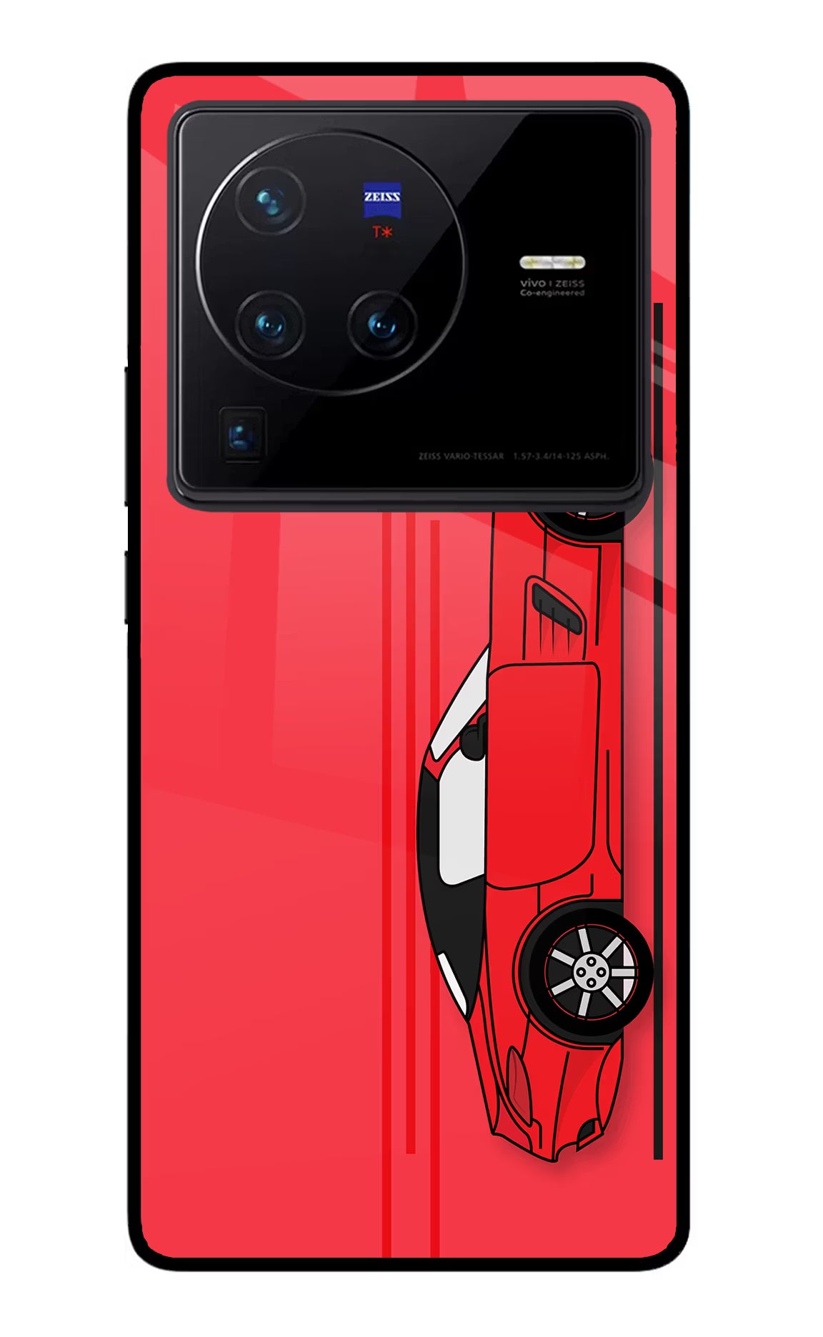 Red Velocity Vivo X80 Pro Glass Case