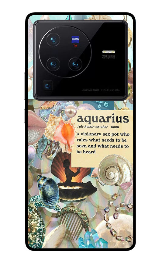 Aquarius Zodiac Vivo X80 Pro Glass Case