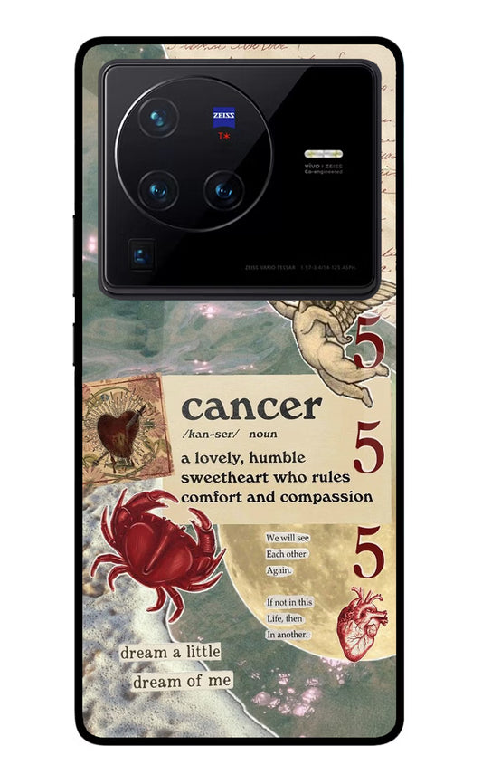 Cancer Zodiac Vivo X80 Pro Glass Case