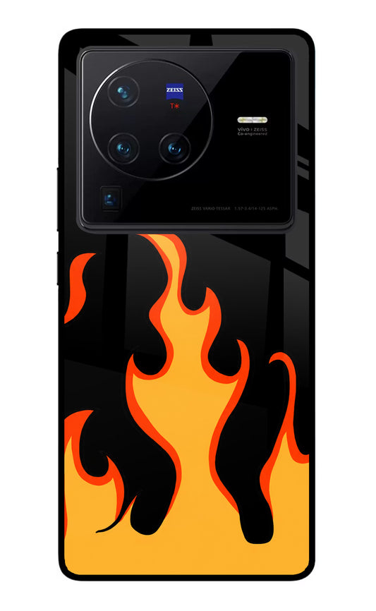 Fired Up – Black Vivo X80 Pro Glass Case
